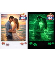 Sevgiliye Özel Fotoğraf Baskılı Gece Parlayan A3 130 Parça Fotoğraflı Puzzle