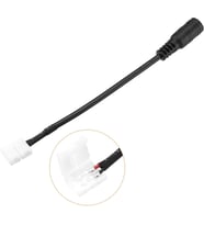 DC Dişi Power Girişli 2 Pin 8 mm Şerit Led Lehimsiz Birleştirme Aparatı LED Konnektör Kiti kablo