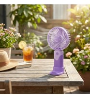3 Kademeli Masaüstü ve El Fanı – Telefon Tutuculu, 3 Farklı Değiştirilebilir Halka Tasarımlı Mini Fan MZL37A (5690)