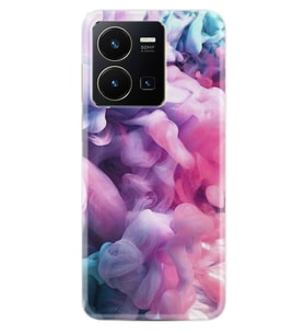 Vivo Y22 Kılıf Resimli Desenli Baskılı Silikon Pink Cloud 1305