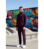 Erkek Dik Yaka Fermuarlı Standart Kol Regular Kalıp Sweatshirt Fonksiyonel Dayanıklı Rahat