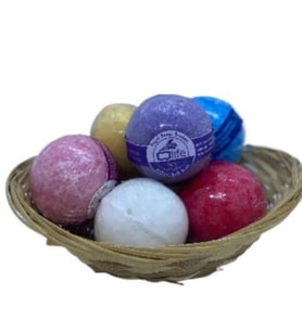 El Yapımı 6'lı Paket Karışık Kokulu Banyo Topları 6x100g