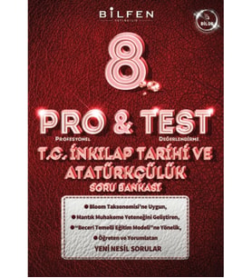 8. SINIF PRO&TEST TC İNKILAP TARİHİ VE ATATÜRKÇÜLÜK SORU BANKASI