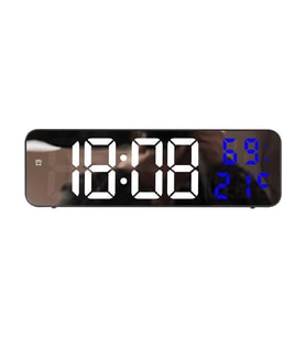 Valkyrie Nem ölçer Dereceli LED Duvar ve Masa Alarm Saati Lacivert