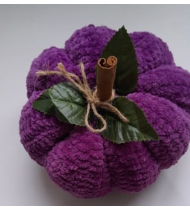 Mor Süs Kabağı Dekoratif Amigurumi