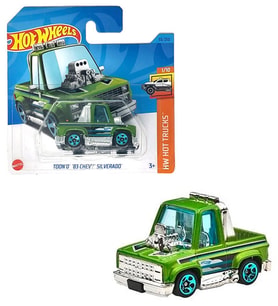 Hot Wheels - Tooned Toon'd '83 Chevy Silverado - Yeşil (1/64)