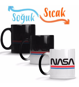 Nasa 001 Sihirli Kupa Bardak Porselen