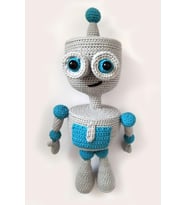Robot Amigurumi Organik Oyuncak