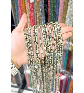 Dalmaçyalı Jasper Taşı Kare Rondela Kesim 4x2mm Doğal Taş Dizi