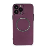 Apple İphone 14 Pro Kılıf Jack Magneticsafe Lens Silikon - Mürdüm