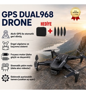 Dual Kamera Engel Aşabilen Çift Kameralı Drone – Yüksek Çözünürlüklü Havadan Görüntüleme Uzun Uçuş Kumandalı Mobil Uygulama