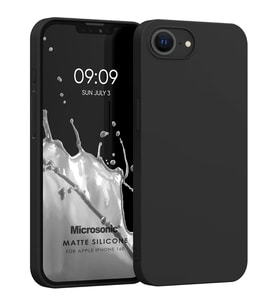 Microsonic Matte Silicone Apple iPhone 16e Kılıf Siyah (Siyah)