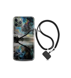 Iphone 11 Pro Uyumlu Kılıf Resimli Desenli Silikon Boyun Askılı Dream World 1839