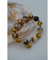 STONEAGE JEWELLERY Akik Taşlı ve Çek Kristalli Bileklik