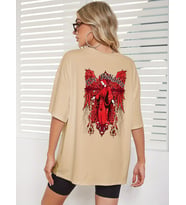 Unisex My Regilion Tasarım Basklı Tshirt (Bej)