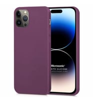 Microsonic Matte Silicone Apple iPhone 14 Pro Kılıf Mor