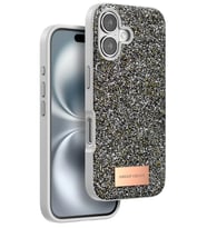 Onegif Apple iPhone 16 Bright Simli Kapak - Gümüş