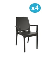 Omnipazar SY-2504 Plastik İcon Bahçe Koltuk Sandalye 4'lü Set