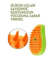 Buharlı Kedi & Köpek Tarağı Hazneli Evcil Hayvan Bakım Fırçası Kedi Köpek Tüy Toplayıcı