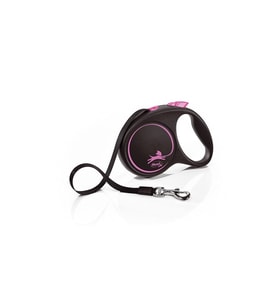 Flexi Black Desing 5 Mt Şerit M Pembe