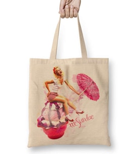 Ice Cream Umbrella Pinup Bow Bez Çanta Uzun Saplı