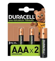 Duracell Şarjlı İnce Kalem Pil (AAA) 750 MAH 2 Lİ
