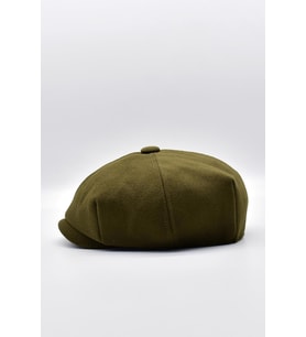 Erkek Dökümlü Kışlık Newsie Kasket Premium Irish Flat Cap Şapka (Haki)