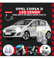 Opel Corsa D 2006-2014 Uzun Far Uyumlu Şimşek Etkili Led Xenon Performance Series H1