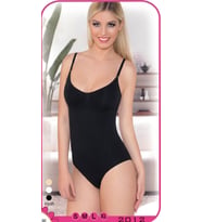 Siyah Kadın Askılı Body Korse Yüksek Bel Toparlayıcı S-XL 2012