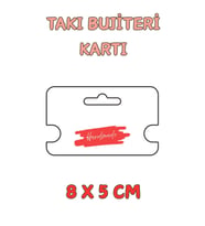 Handmade Kırmızı 100 Adet Kolye Kartı - Bileklik Kartı - Takı Kartı - Paketleme Kartı