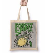 Forest Spırıt Bros Totoro Bez Çanta Uzun Saplı