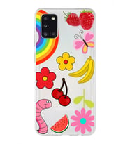 PrintiFy Samsung Galaxy A31 ile Uyumlu 1mm Slim Fit Water Color 5 Baskılı Şeffaf  Kılıf