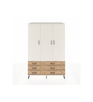 Kronos Dolap 5 Raflı 6 Çekmeceli Tek Askılı 132x59x195 Aytaşı-Aytaşı/Çam
