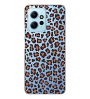 Redmi Note 12 4G Uyumlu Leopar Desenli Şeffaf Telefon Kılıfı