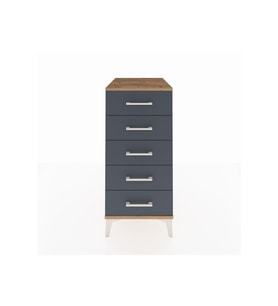 Kronos Komodin 5 Çekmeceli 44x59x96 Çam-Antrasit