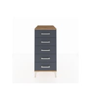 Kronos Komodin 5 Çekmeceli 44x59x96 Çam-Antrasit