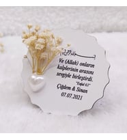 Hayaller Dükkanı 30 Adet Dualı Ahşap Buzdolabı Nişan Magnet