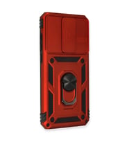 Note 8 Pro Kılıf Pars Lens Yüzüklü  - Kırmızı
