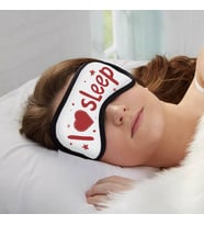 I Love Sleep Mesajlı Uyuma Göz Maskesi