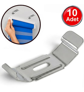 Stor Zebra Perde Montaj Aparatı (10'lu_paket) Metal Büyük - 4.5 Cm