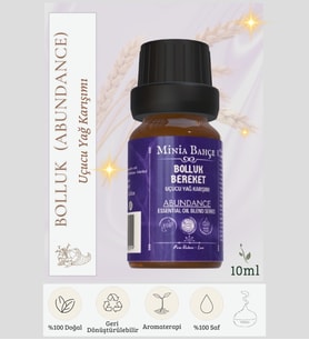 Bolluk-Bereket ( ABUNDANCE ) Uçucu Yağ Karışımı, %100 Saf, 10 ml
