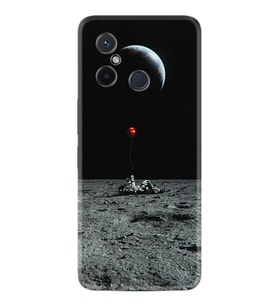 Xiaomi Redmi 12C Kılıf Silikon Desen Özel Seri Astronoot Red Baloon 1608