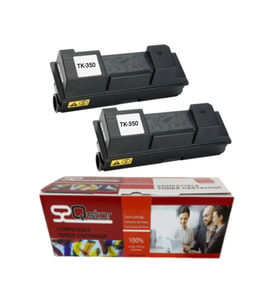 Kyocera TK350 2'li Ekonomik Paket Garantili Uyumlu Drum Ünitesi Fs3040 3140 3540 3640 Muadil Toner