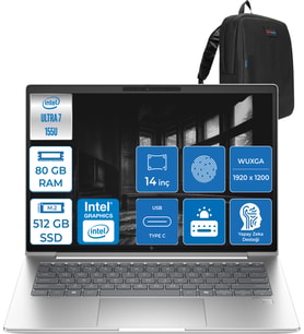 Hp Elitebook 640 G11 Ultra7 155U 80GB Ddr5 512GB SSD 14"' Fhd 400NIT Wuxga Windows 11 Home Taşınabilir Bilgisayar HA23E2EAH20 + Zettaçanta