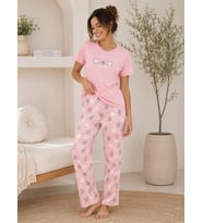 Mirano 4102 Yıldız Desenli Kısa Kollu Pamuklu Kadın Pijama Takımı