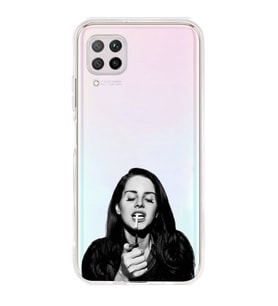 Huawei P40 Lite Uyumlu Lana Del Rey Desenli Şeffaf Telefon Kılıfı