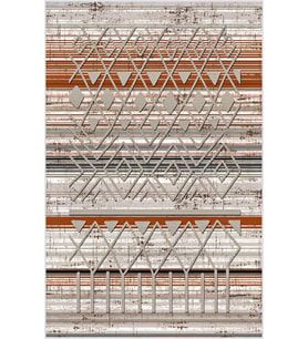 Eliana Home Baskılı, Yıkanabilir Kaymaz Taban Salon Halısı LNA0614 100x150 cm (Kahverengi)