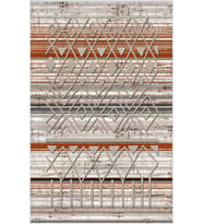 Eliana Home Baskılı, Yıkanabilir Kaymaz Taban Salon Halısı LNA0614 100x150 cm (Kahverengi)