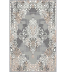 Eliana Home Baskılı, Yıkanabilir Kaymaz Taban Salon Halısı LNA0467 100x150 cm (Gri)