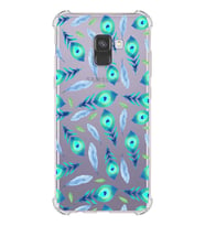 PrintiFy Samsung Galaxy A8 Plus 2018 Nazar Boncuğu 3 Baskılı Şeffaf Köşe Korumalı Antişok Kılıf